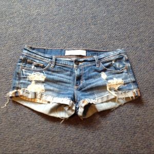 Abercrombie & Fitch Shorts - A&F Distressed Perfect Stretch Jean Shorts 2 26 Abercrombie & Fitch Shorts - A&F Distressed Perfect Stretch Jean Shorts 2 26